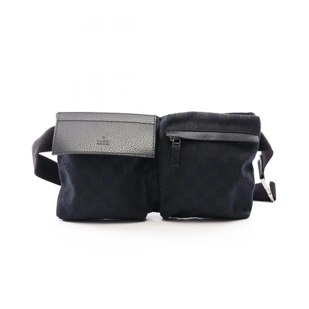 GUCCI Black Leather Fanny Pack
